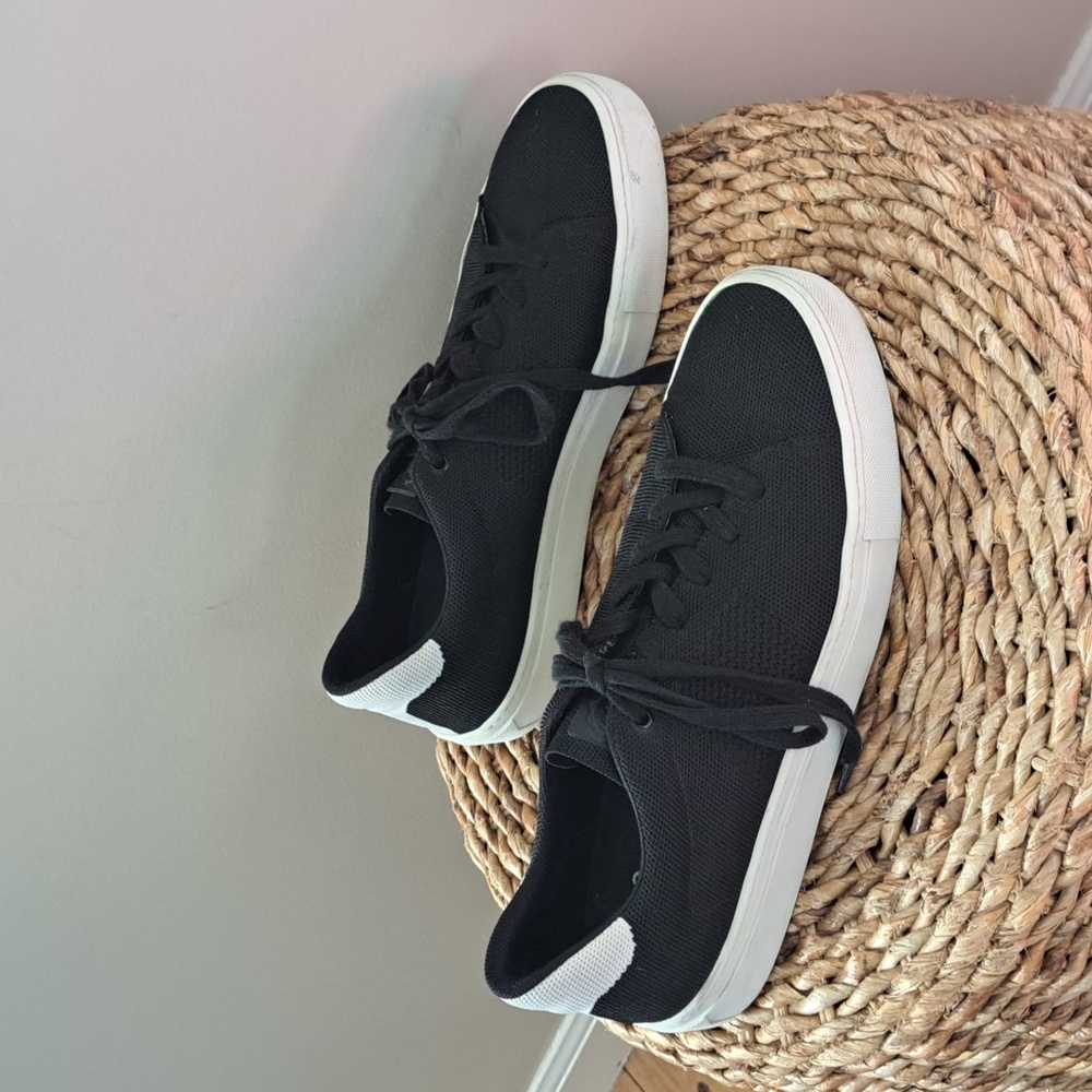 Greats Brooklyn Mens Black Canvas Knit Low Top/Lace Up‎ Sneakers Athleisure S-11